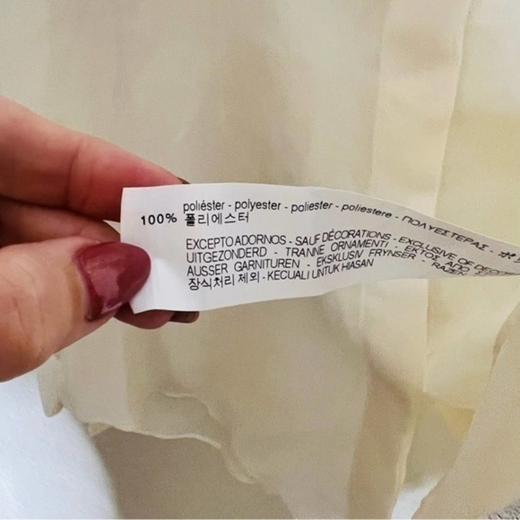 Zara button down long sleeve faux fur collar blouse Small - Picture 7 of 7